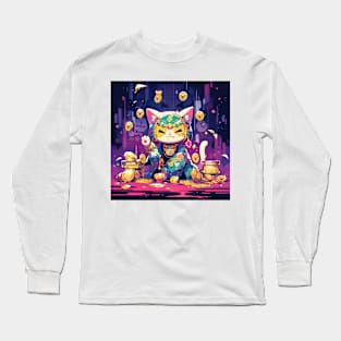 Coin Lucky Fairy Cat Long Sleeve T-Shirt